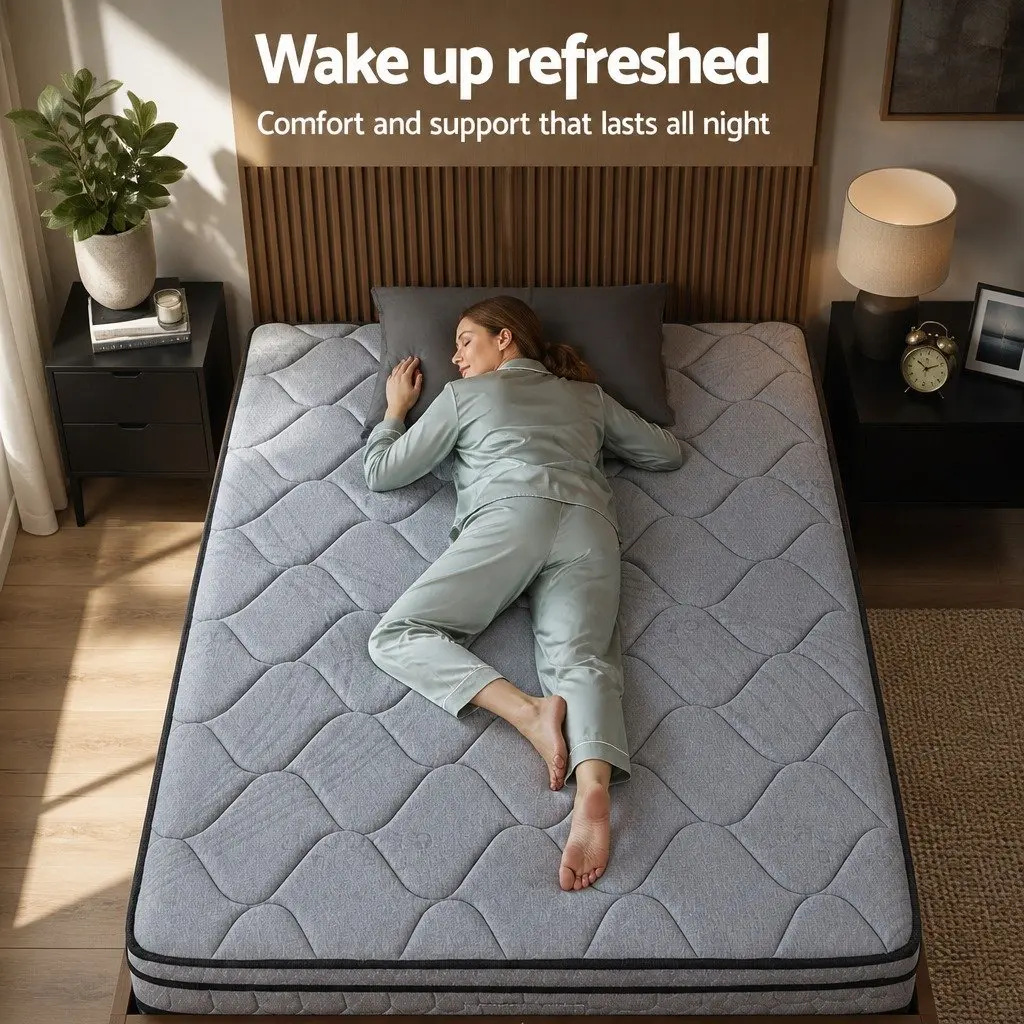 King Single Mattress 34cm Euro Top with Pocket Springs