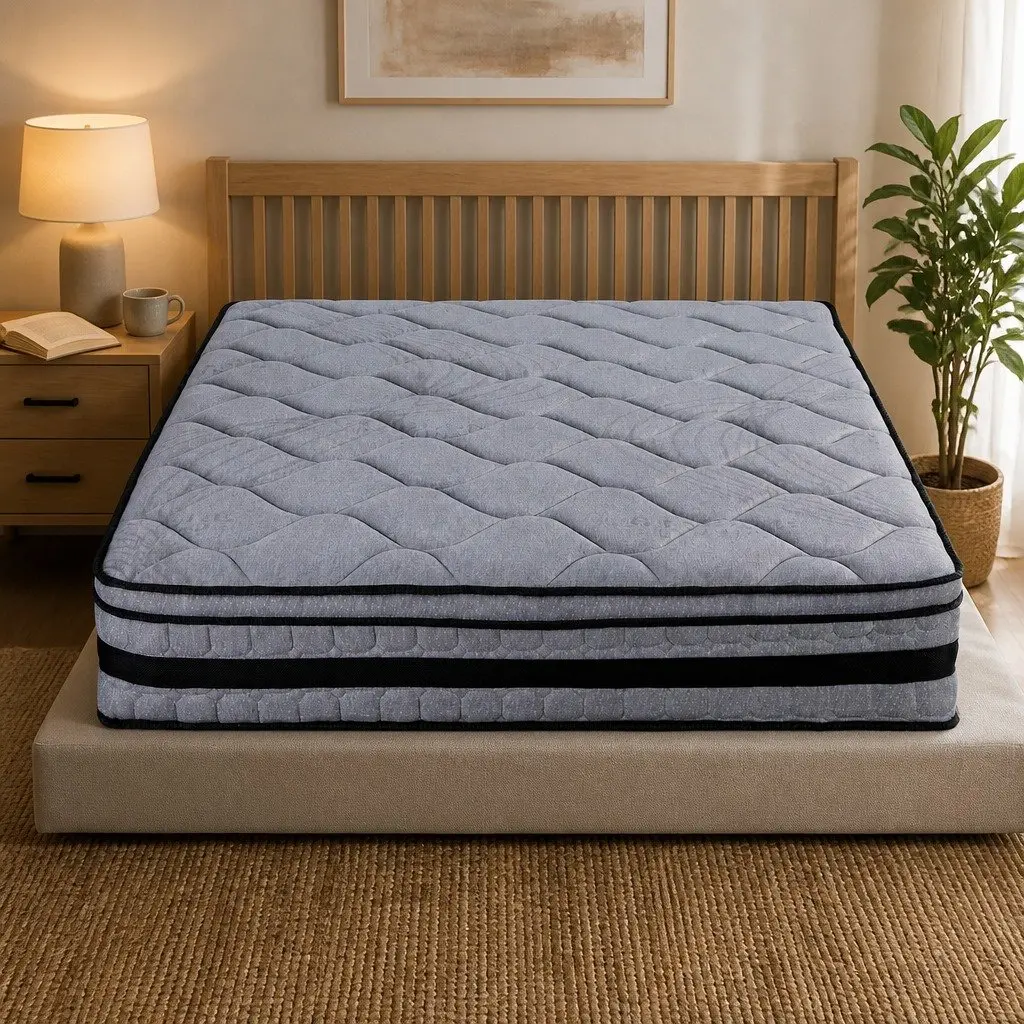 Queen Mattress 34cm Euro Top Hybrid Pocket Spring
