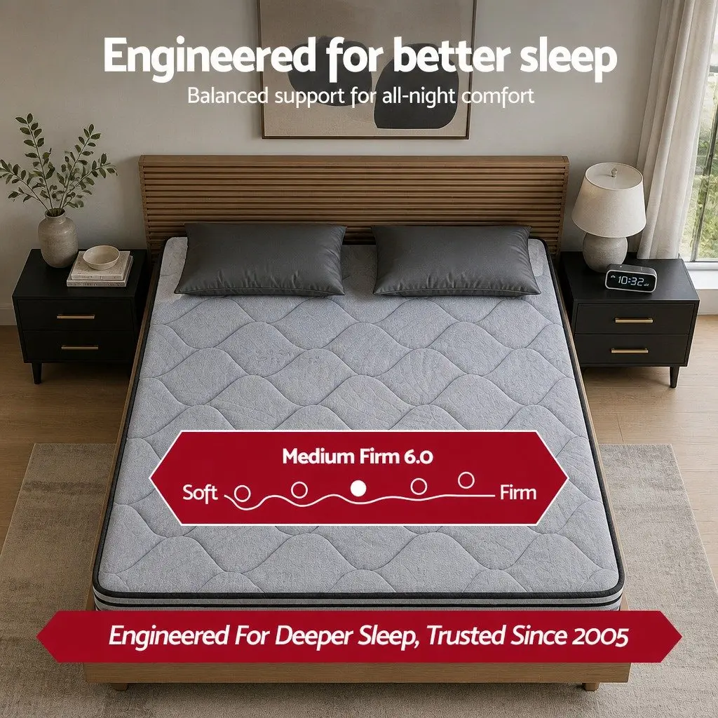 Queen Mattress 34cm Euro Top Hybrid Pocket Spring