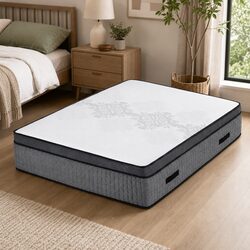 Double Mattress 37cm Adjustable Firmness Cooling Gel Foam
