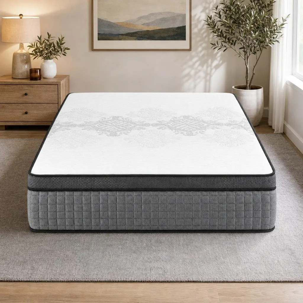 Double Mattress 37cm Adjustable Firmness Cooling Gel Memory Foam