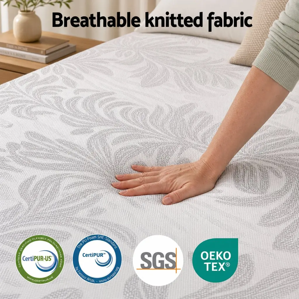 Double Mattress 37cm Adjustable Firmness Cooling Gel Memory Foam