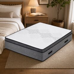 Comfort-Driven King Size Mattress 37cm Adjustable Firmness