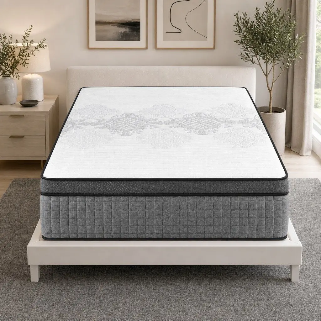 King Size Mattress Dual-Zone Flippable 37cm Cooling Gel Memory Foam