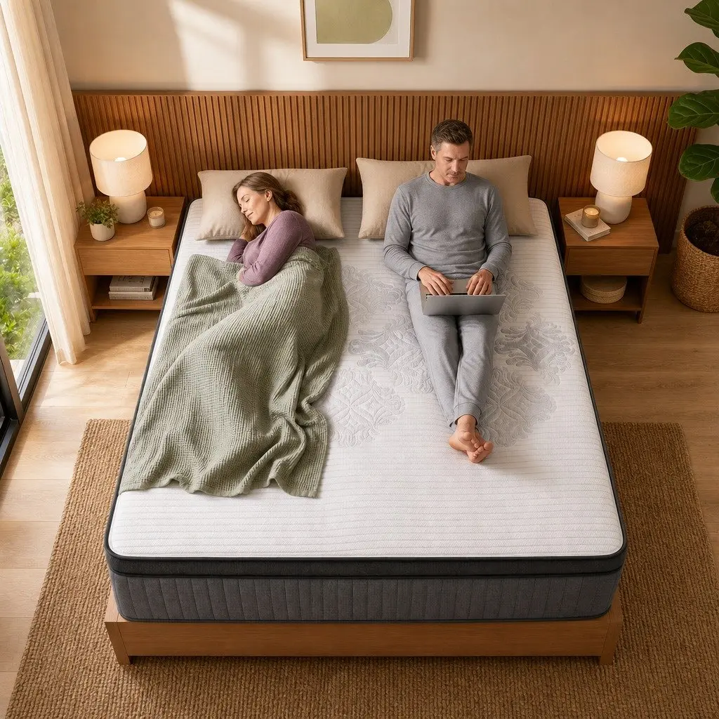 King Size Mattress Dual-Zone Flippable 37cm Cooling Gel Memory Foam