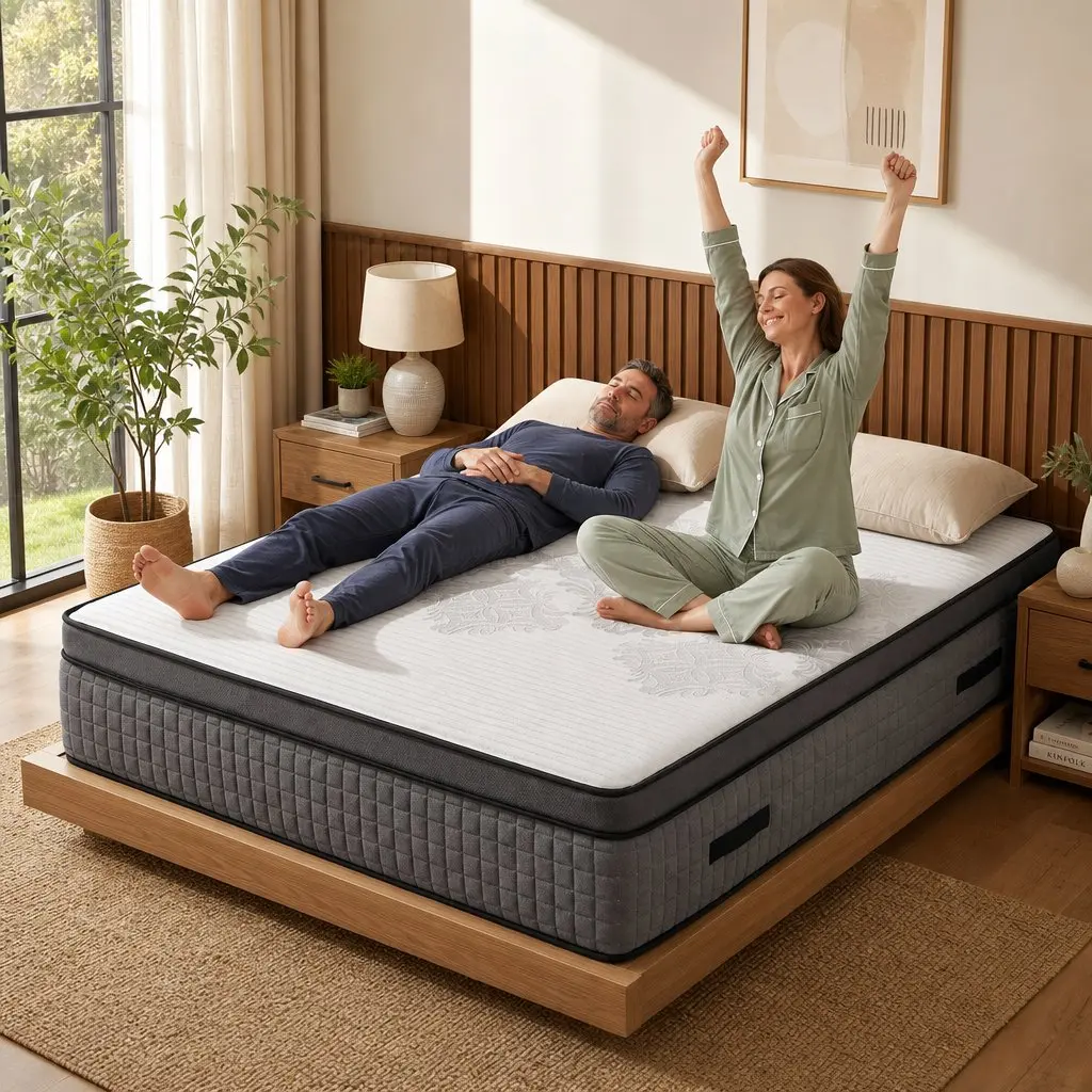 Queen Mattress Dual Zone Flippable 37cm Memory Foam