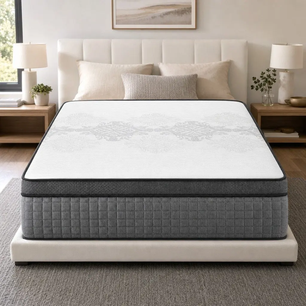 Queen Mattress Dual Zone Flippable 37cm Memory Foam