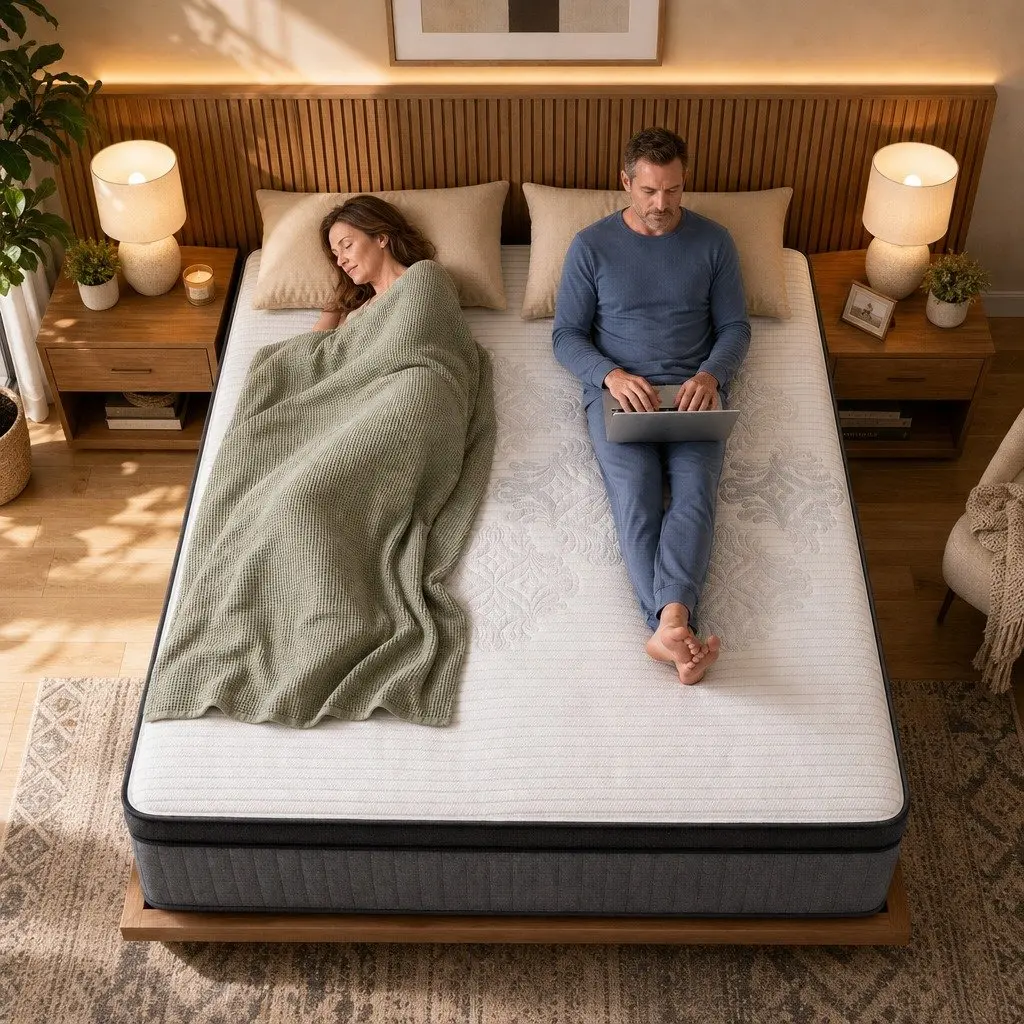 Queen Mattress Dual Zone Flippable 37cm Memory Foam