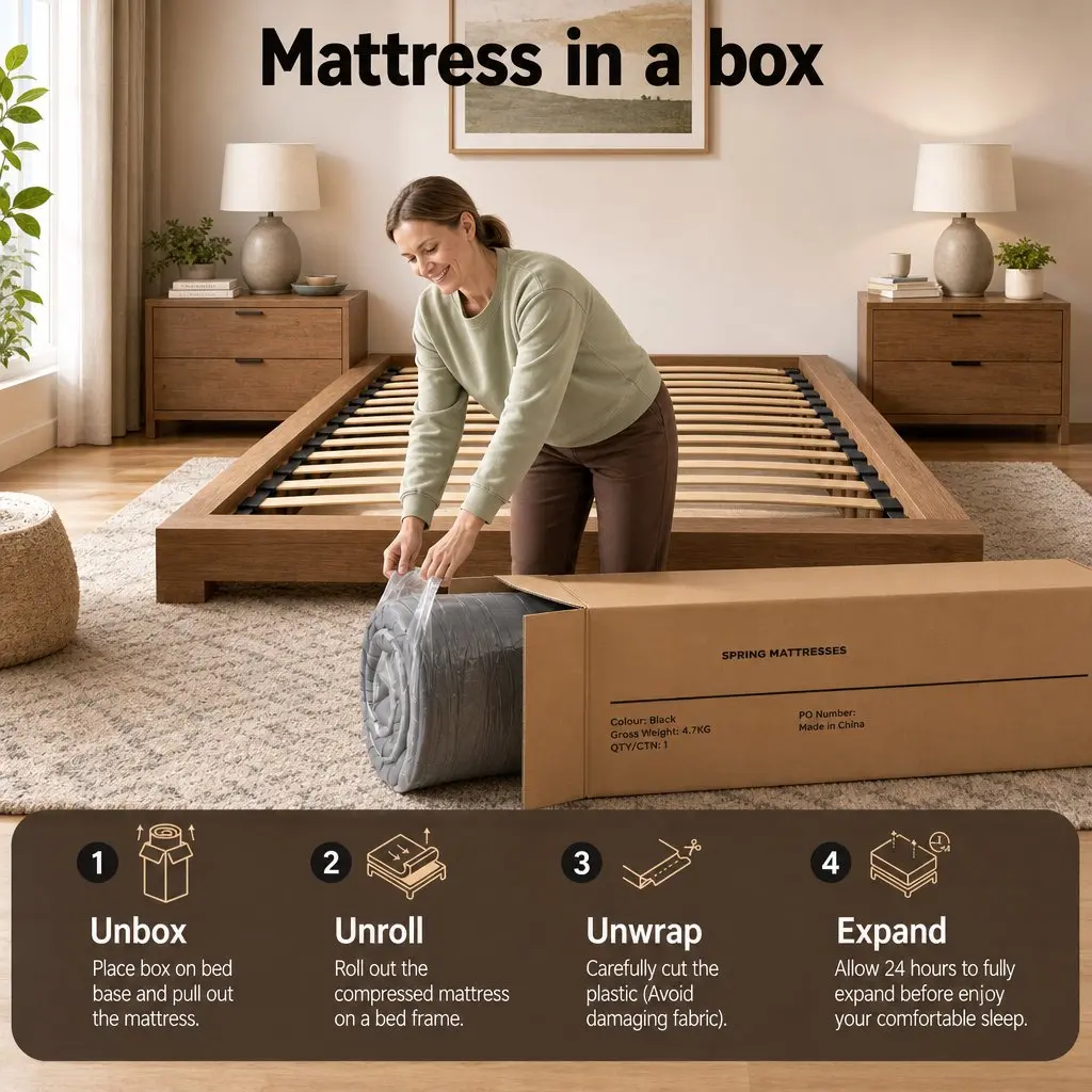 Queen Mattress Dual Zone Flippable 37cm Memory Foam