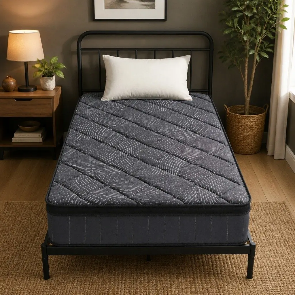 King Single Mattress 25cm Pocket Spring Latex Euro Top Medium Firm Supportive