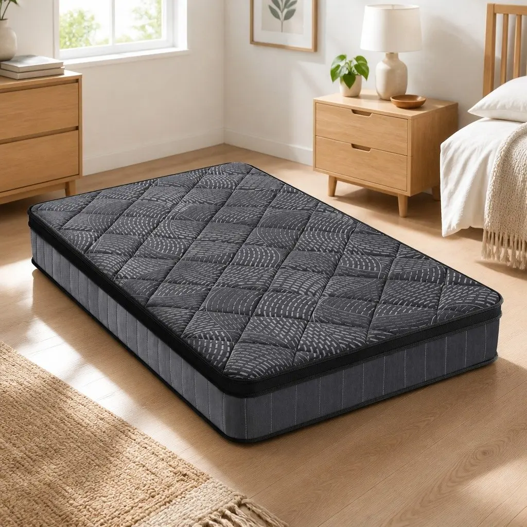 King Single Mattress 25cm Pocket Spring Latex Euro Top Medium Firm Supportive