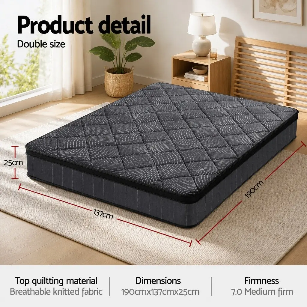Double Mattress 25cm Pocket Spring Latex Support