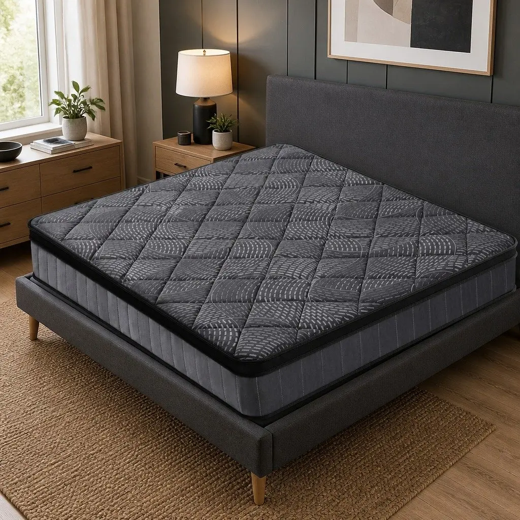 King Size Mattress Euro Top 25cm Pocket Spring Latex Medium Firm Support