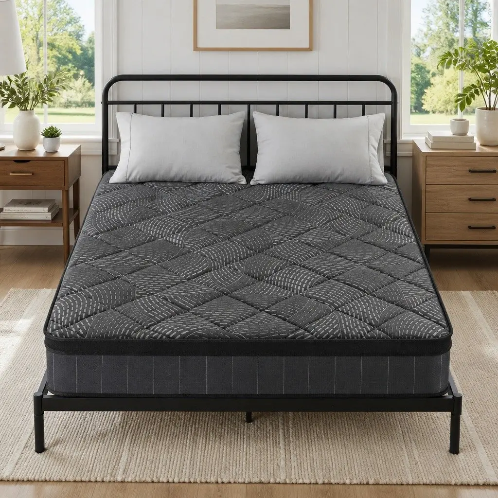 Queen Mattress 25cm Pocket Spring Latex Euro Top Comfort
