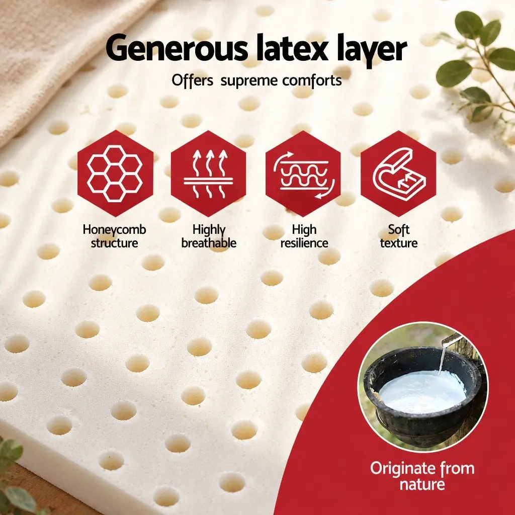 Queen Mattress 25cm Pocket Spring Latex Euro Top Comfort