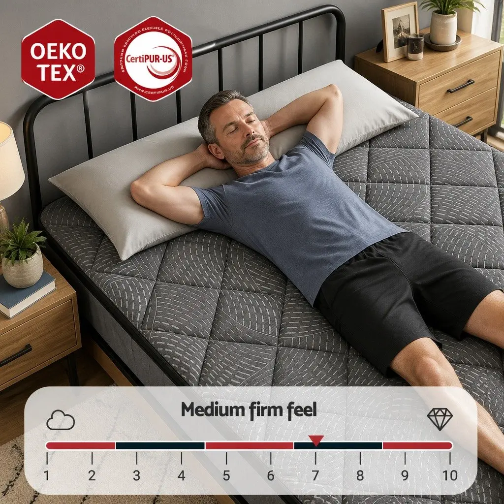 Queen Mattress 25cm Pocket Spring Latex Euro Top Comfort
