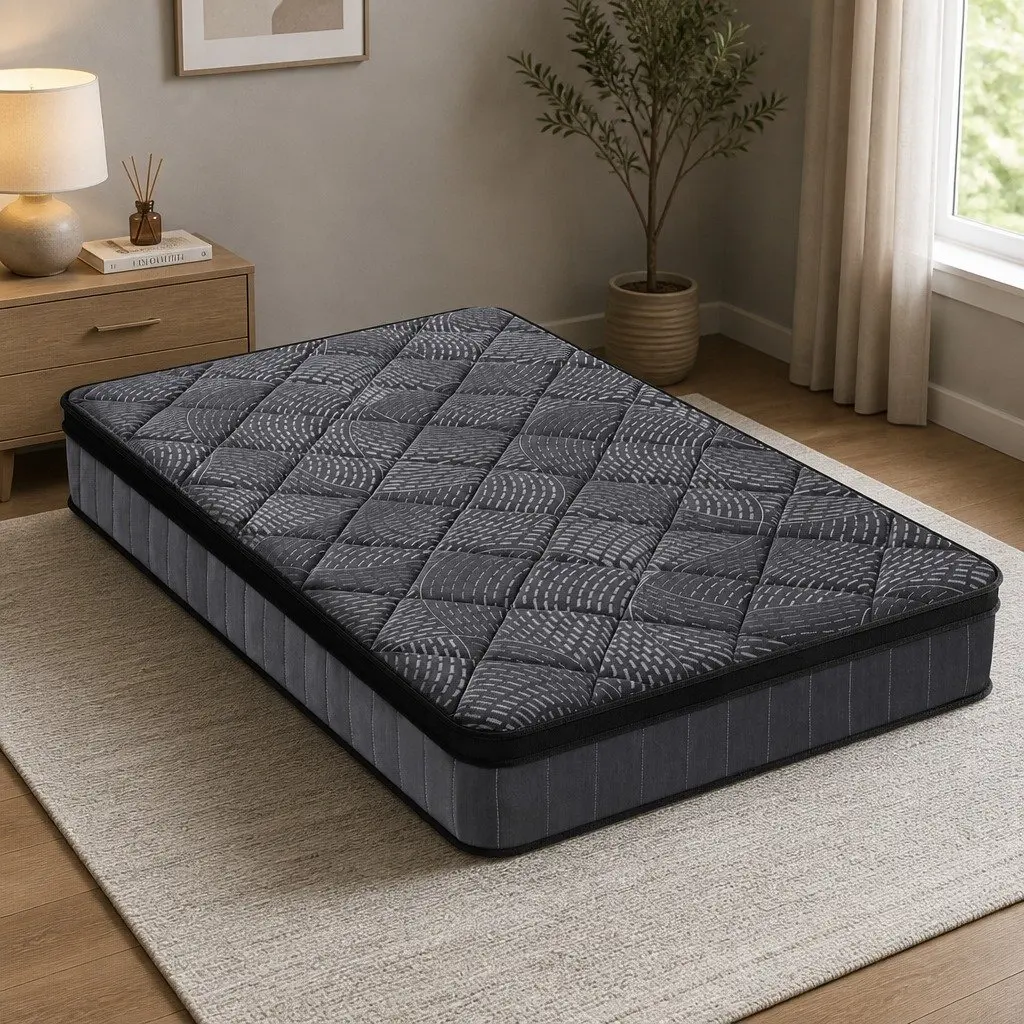 Single Mattress 25cm Pocket Spring Latex Euro Top Medium Firm Bed Hybrid Support