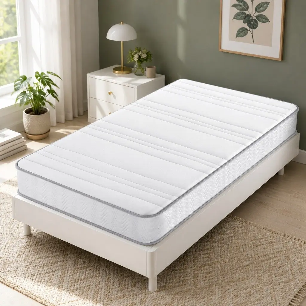 King Single Mattress Medium-Firm 20cm Egg-Crate Foam Pocket Spring Tight Top