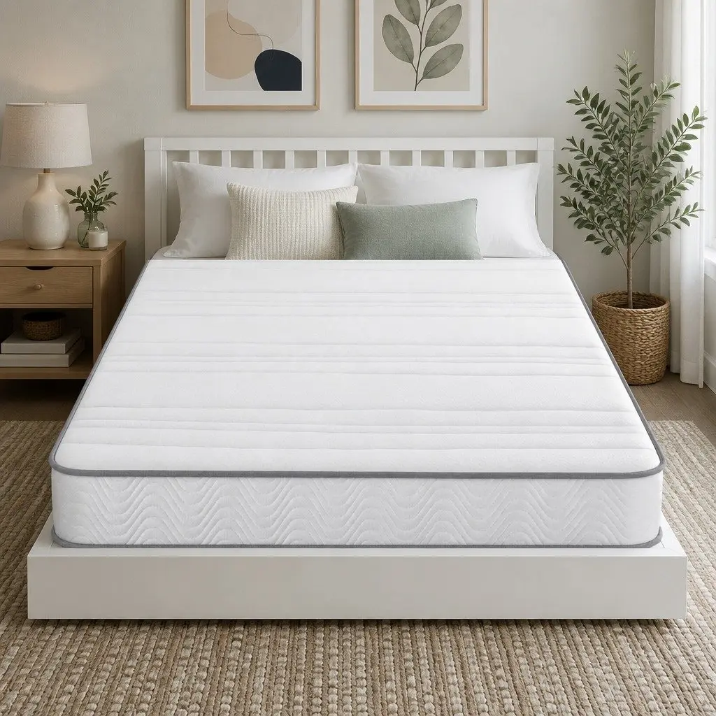 King Single Mattress Medium-Firm 20cm Egg-Crate Foam Pocket Spring Tight Top