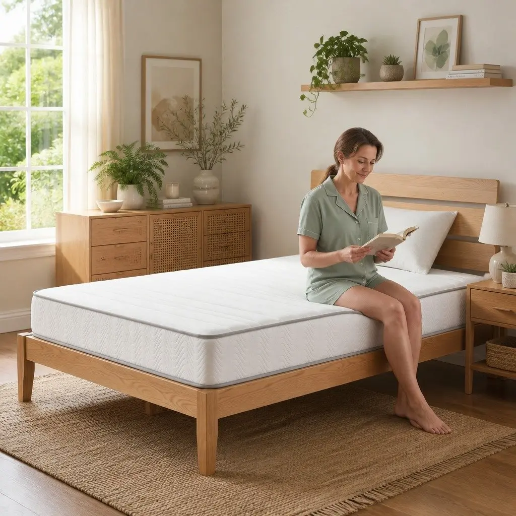 King Single Mattress Medium-Firm 20cm Egg-Crate Foam Pocket Spring Tight Top