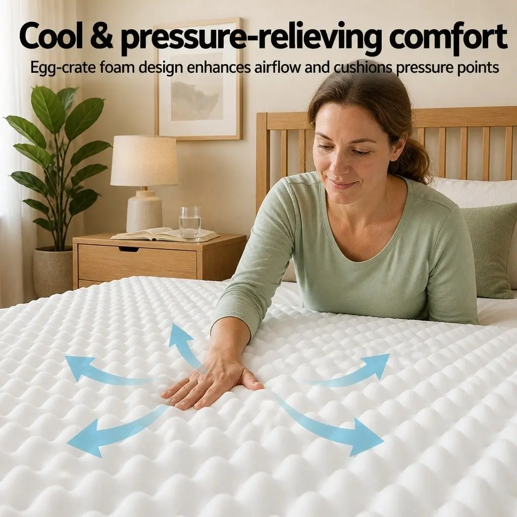 Double Mattress with Egg-Crate Foam Support
