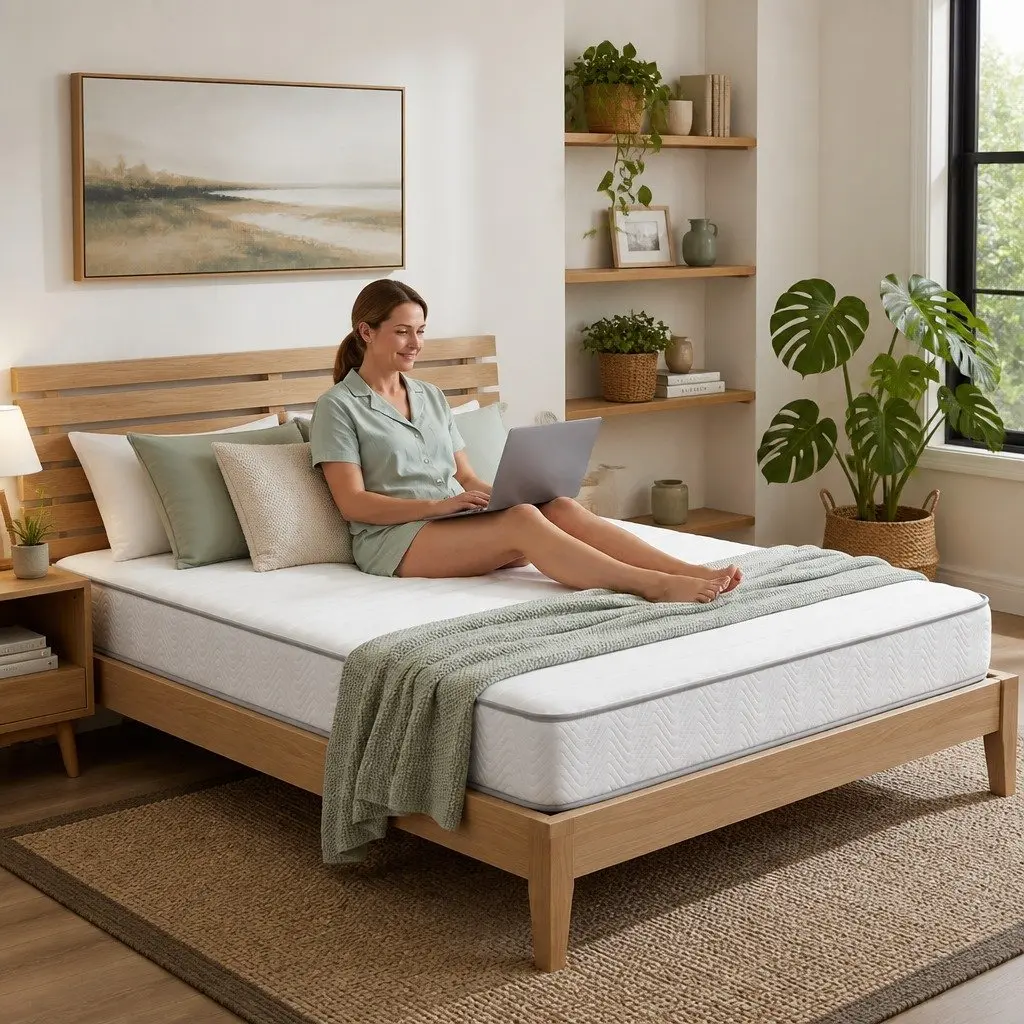 Double Mattress with Egg-Crate Foam Support