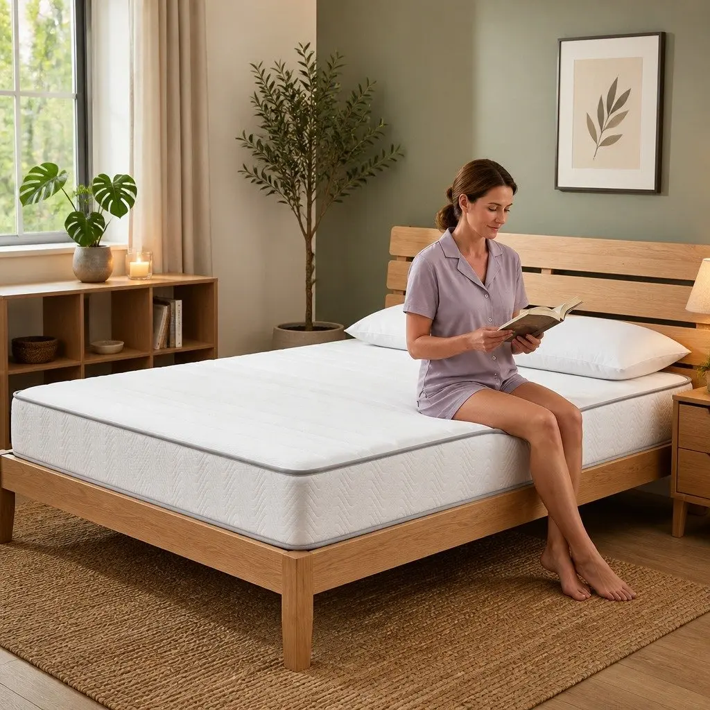 Double Mattress with Egg-Crate Foam Support