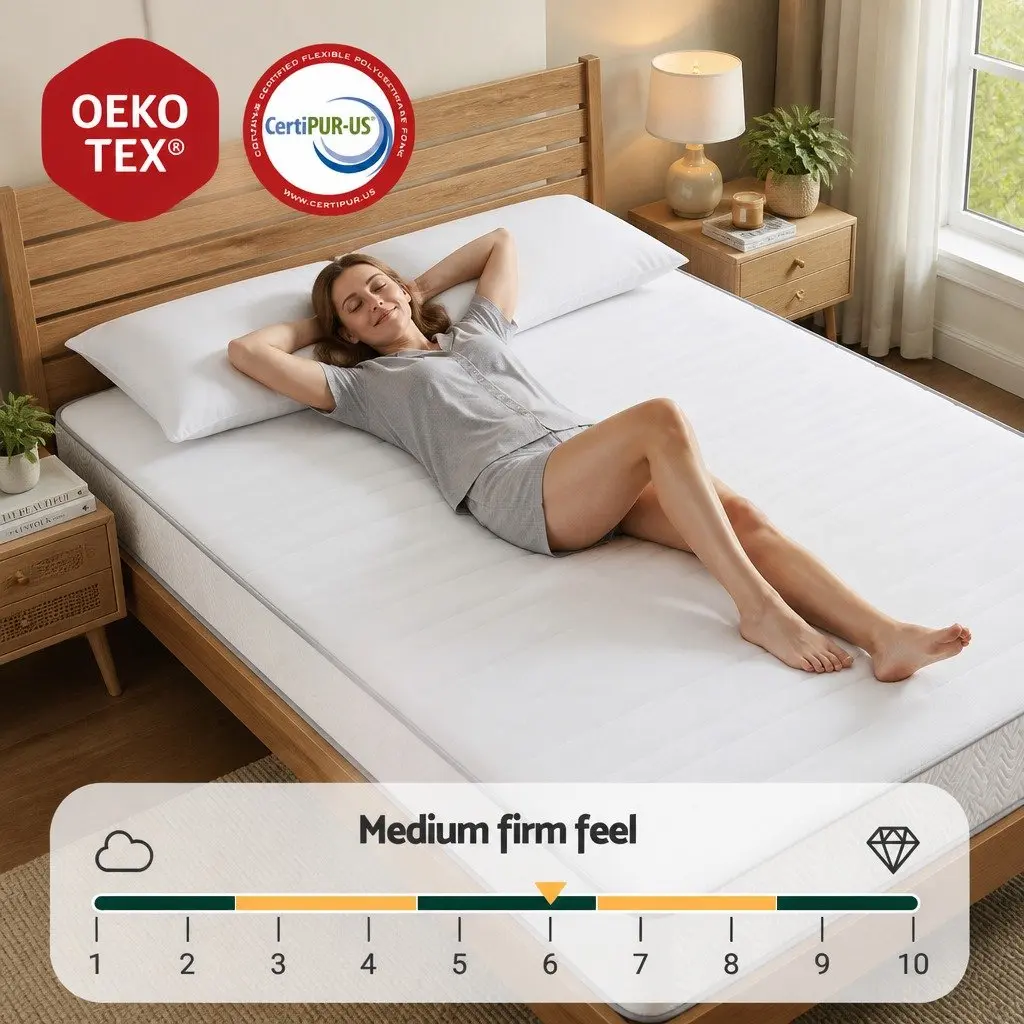 20cm King Size Mattress with Medium-Firm Support