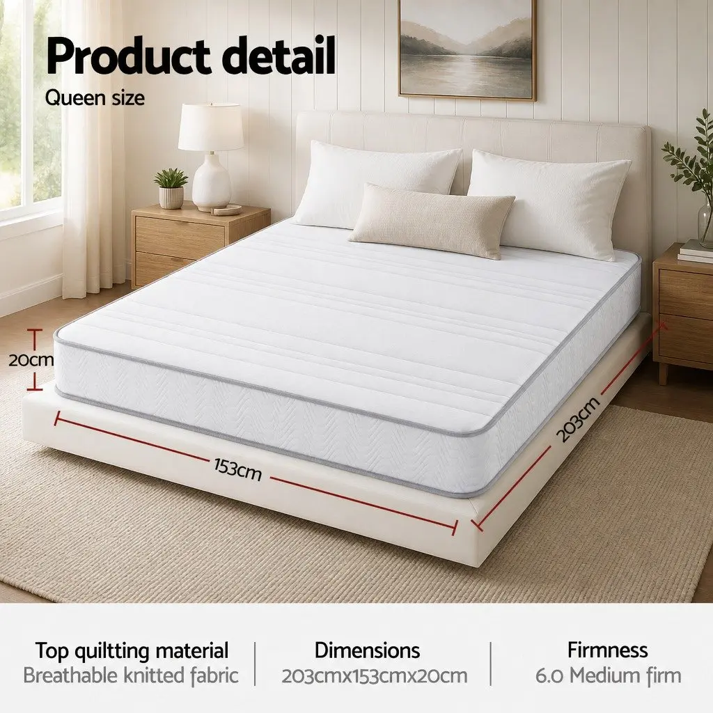 Queen Mattress with Medium-Firm Support