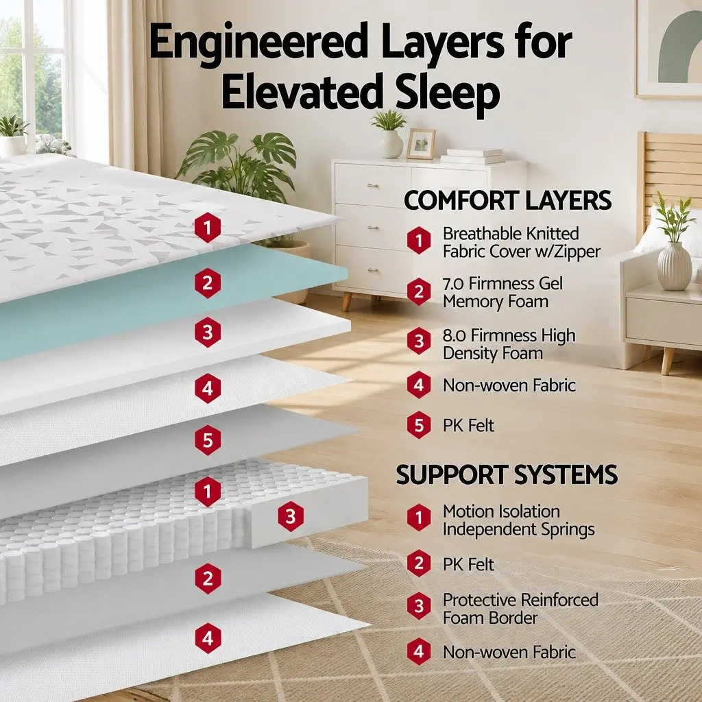 Reversible Foam King Size Mattress with Pocket Springs