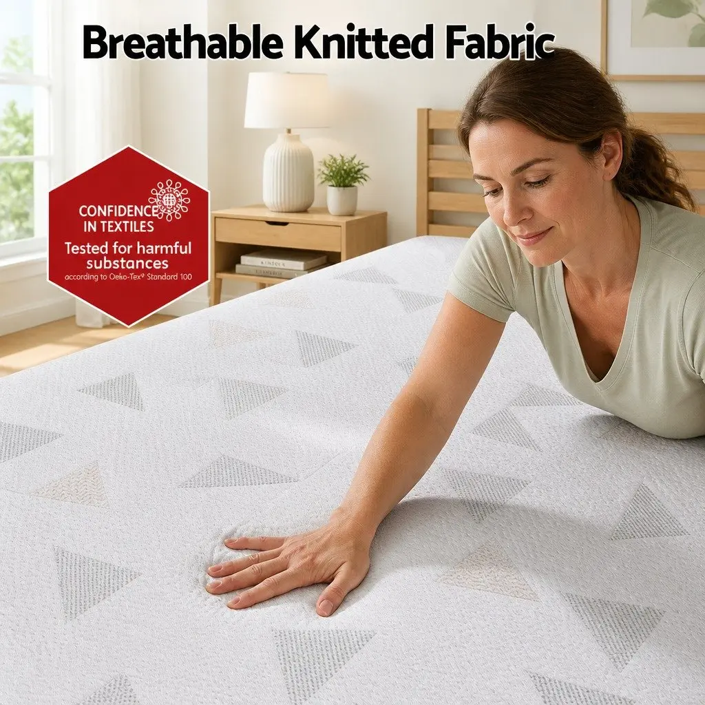 Queen Mattress 23cm Pocket Spring Reversible Foam Dual Firmness Medium Firm