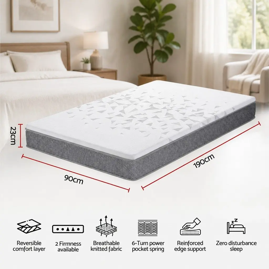 Reversible Foam Single Mattress with Pocket Springs