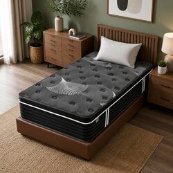 King Single Mattress 35cm Euro Top Graphene Memory Foam Medium Firm Pocket