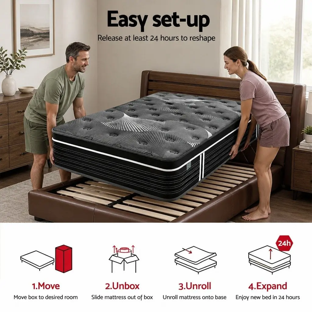King Single Mattress 35cm Medium Firm Comfort