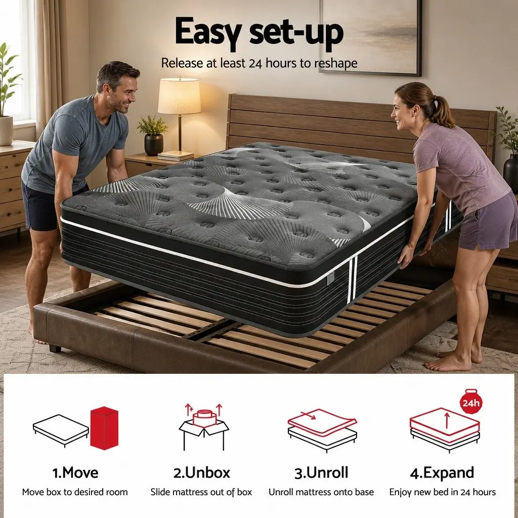 Double Mattress with Graphene Memory Foam