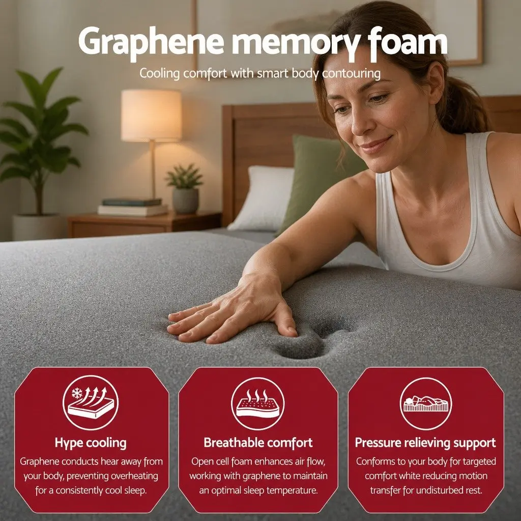 Double Mattress with Graphene Memory Foam