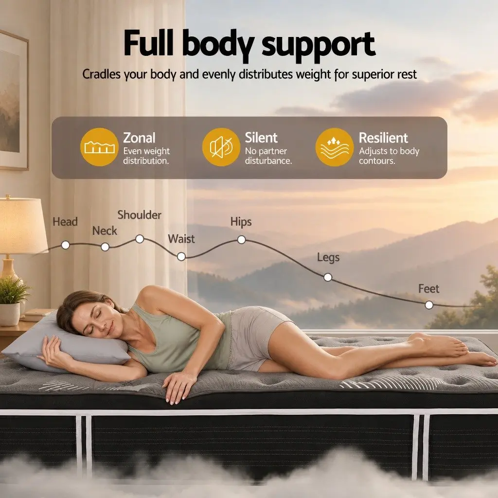 Double Mattress with Graphene Memory Foam