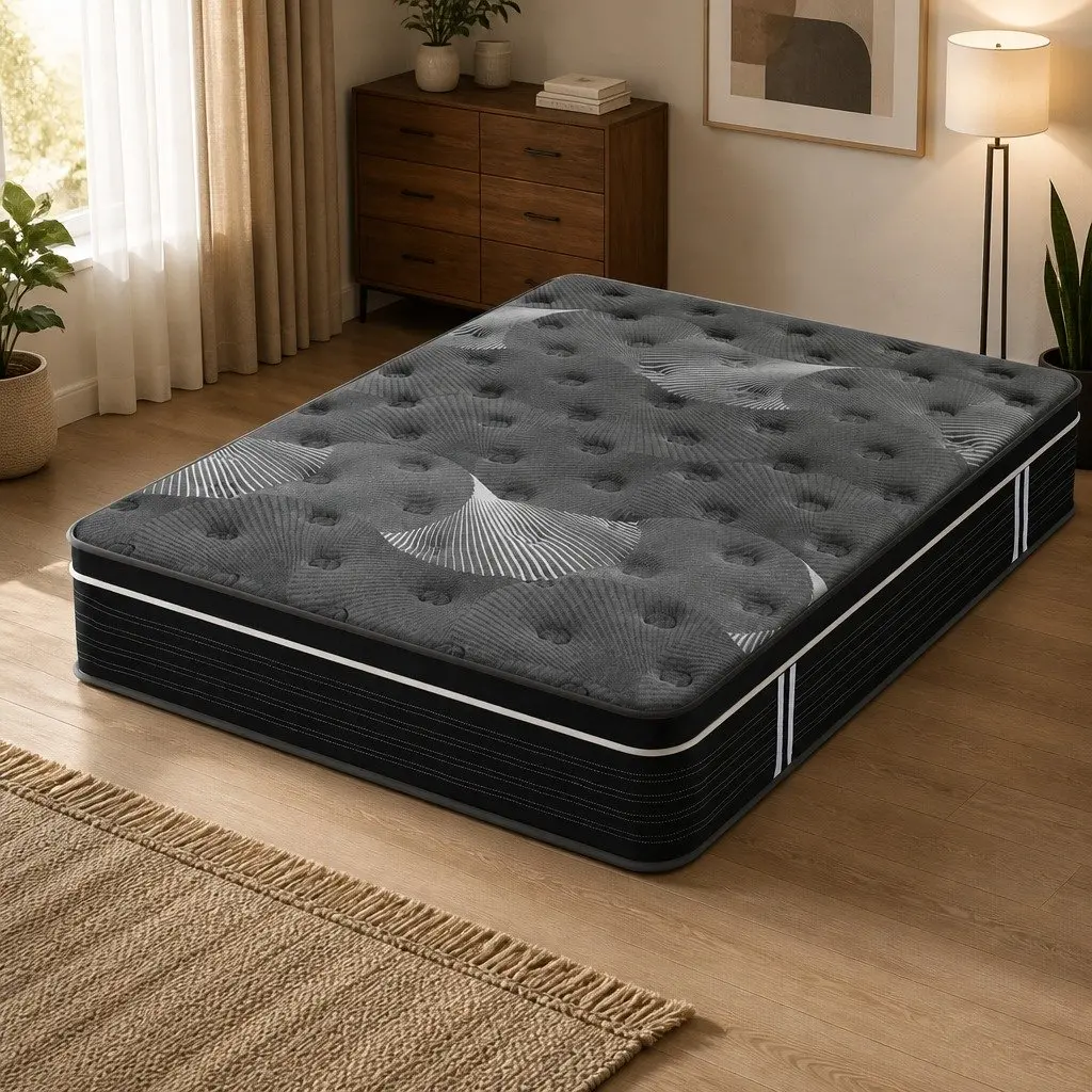 King Mattress 35cm Euro Top Medium Firm Pocket Spring Memory Foam Sleep Bed