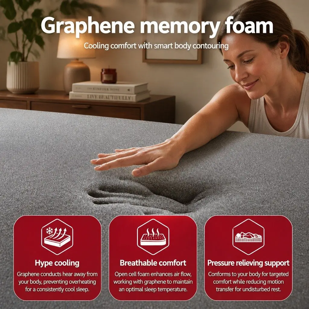 King Mattress 35cm Euro Top Medium Firm Pocket Spring Memory Foam Sleep Bed