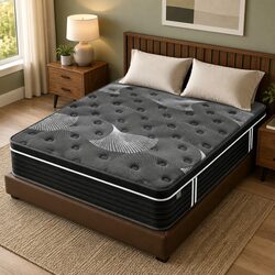 Queen Mattress 35cm Euro Top Medium Firm Pocket Spring Bed