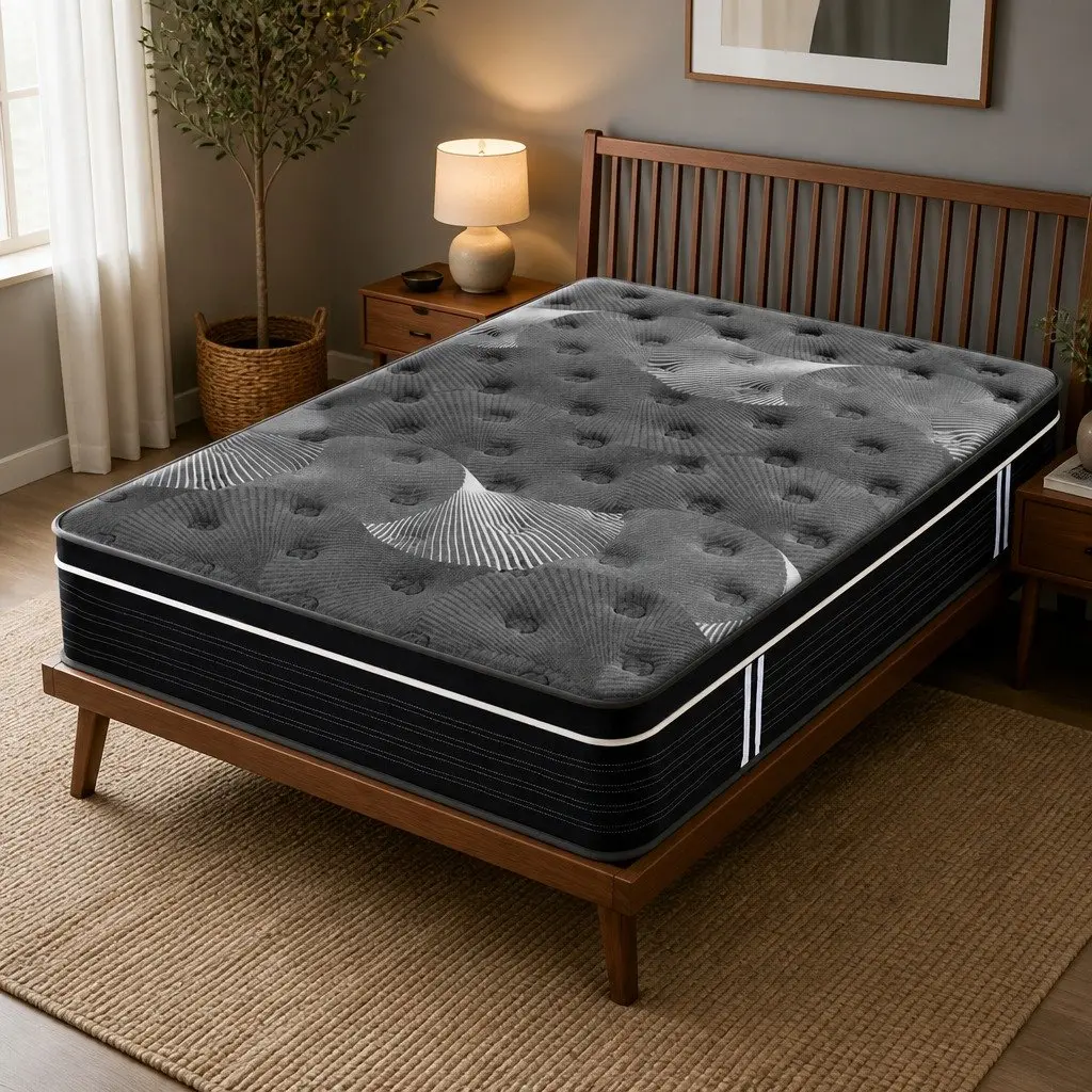 Queen Mattress 35cm Euro Top Medium Firm Pocket Spring Bed
