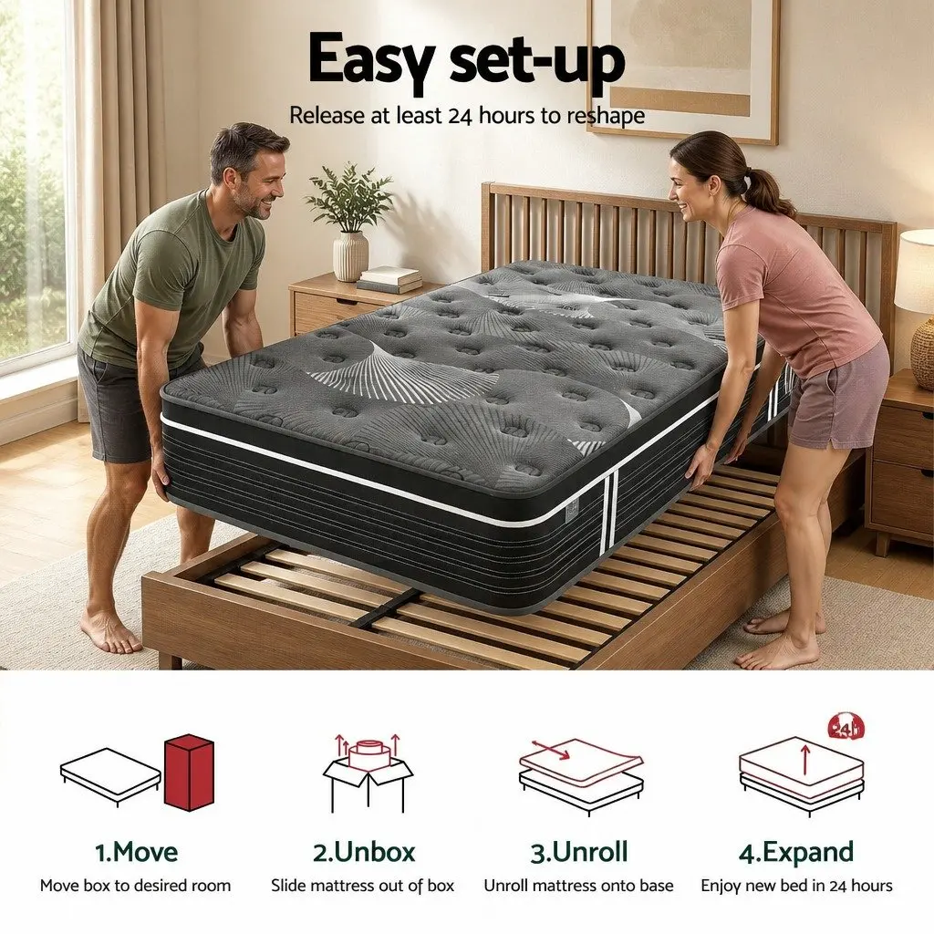 Euro Top Single Mattress with Graphene Foam 35cm