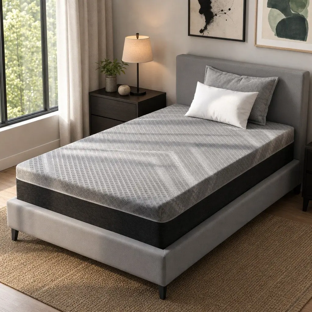 King Single Mattress Grey Firm Dual Edge Support 26cm Pocket Spring Breathable
