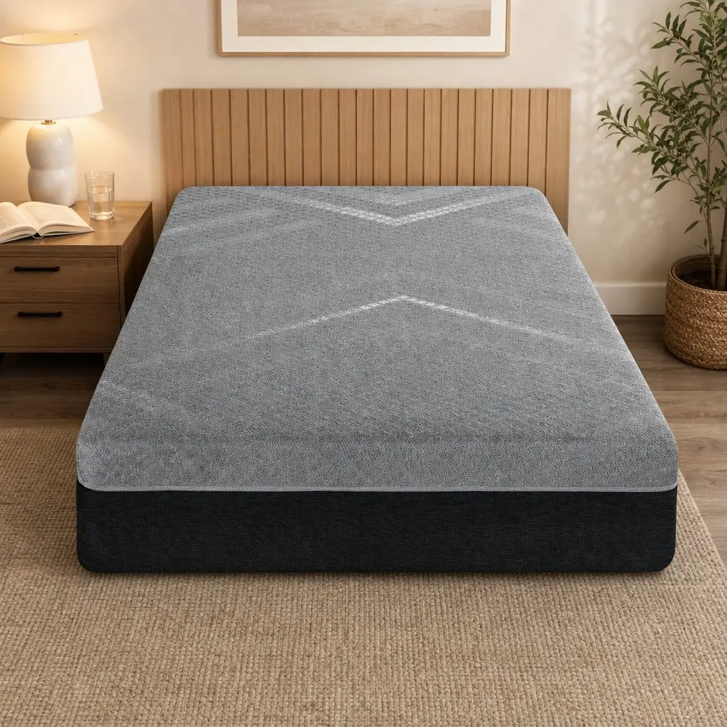 King Single Mattress Grey Firm Dual Edge Support 26cm Pocket Spring Breathable