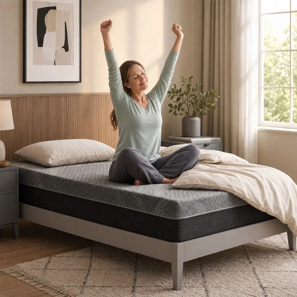 King Single Mattress Grey Firm Dual Edge Support 26cm Pocket Spring Breathable