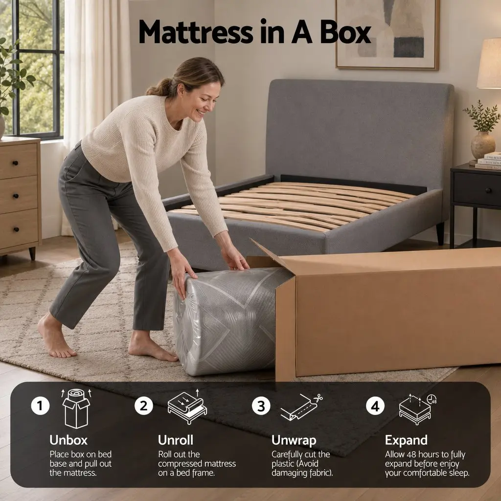 King Single Mattress Grey Firm Dual Edge Support 26cm Pocket Spring Breathable