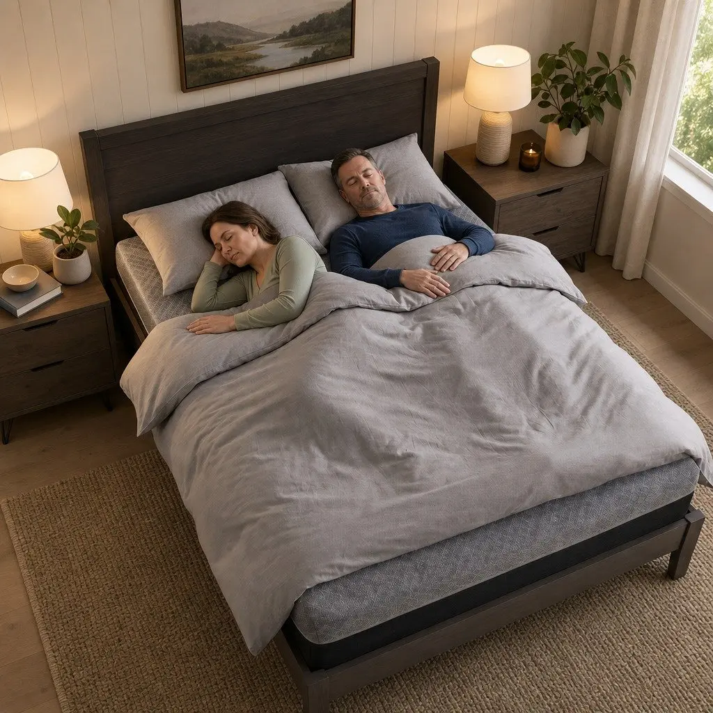 Double Mattress Grey Breathable Firm Support 26cm Pocket Spring Dual Edge Reinforcement