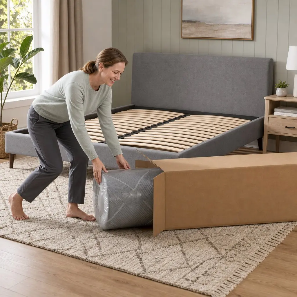 King Size Mattress Firm 26cm Pocket Spring Dark Grey