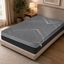Single Mattress with Firm Pocket Springs in Dark Grey