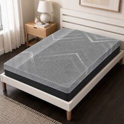 Single Mattress with Firm Pocket Springs in Dark Grey
